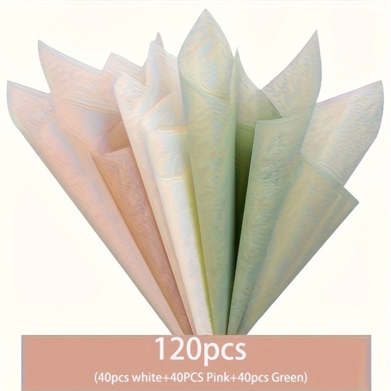 Embellishment Crafts - 120 Stück – abnehmbares Blumenverpackungspapier, Blumenverpackungspapier,