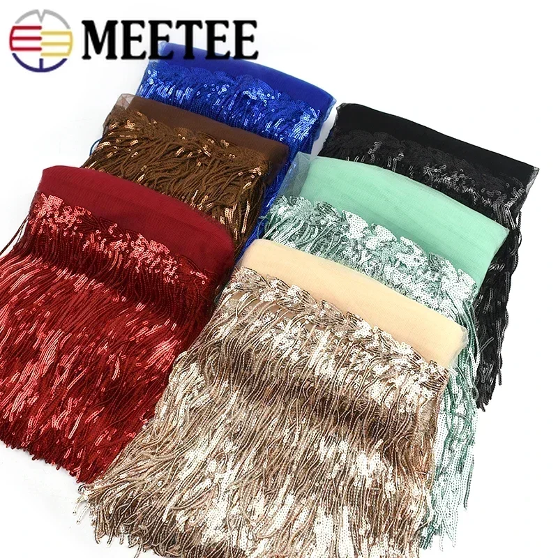 Beaded Trim Fringe - 2/5/10yards Pailletten stickerei Quaste Fransen Spitzen