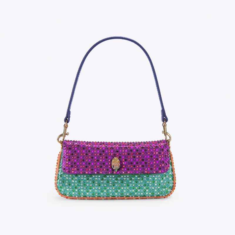 Sequin Fabric Panel - Luxuriöse Pickle-Schultertasche für Damen, berühmte Marke,