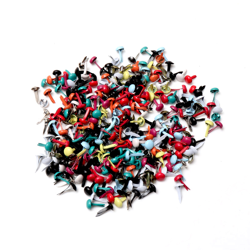 Embellishments For Scrapbooking - 100 Stück Gemischte Mehrfarbige Runde Metallnieten,