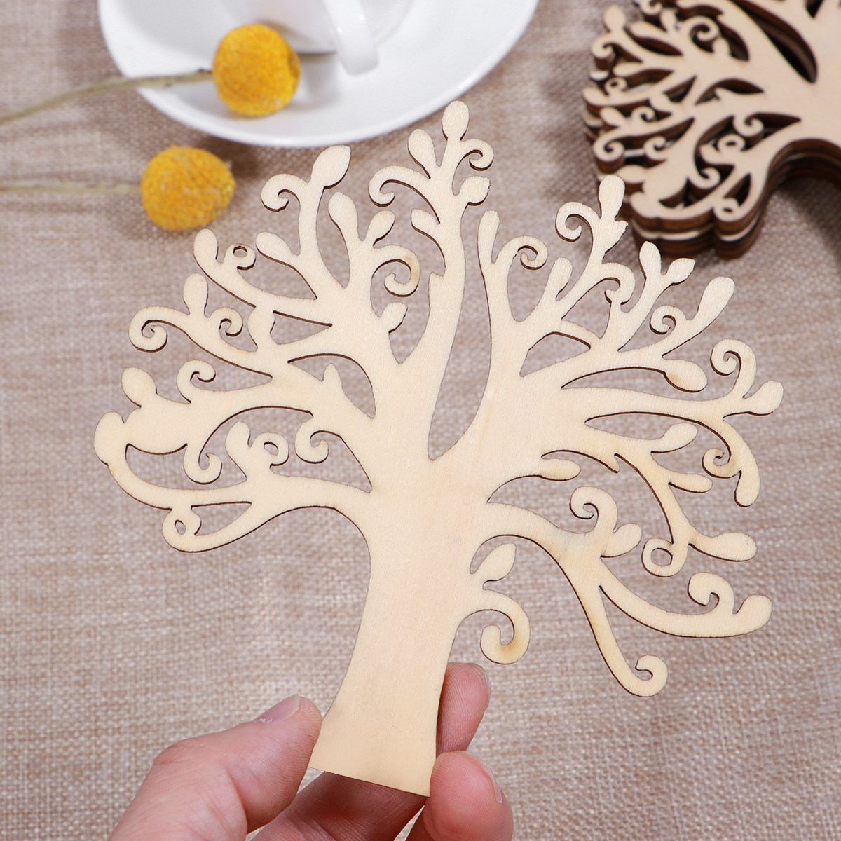 10 Stück Rohholz-Baum-Schnitze – Christmas Craft Embellishment Bewertung und Preis