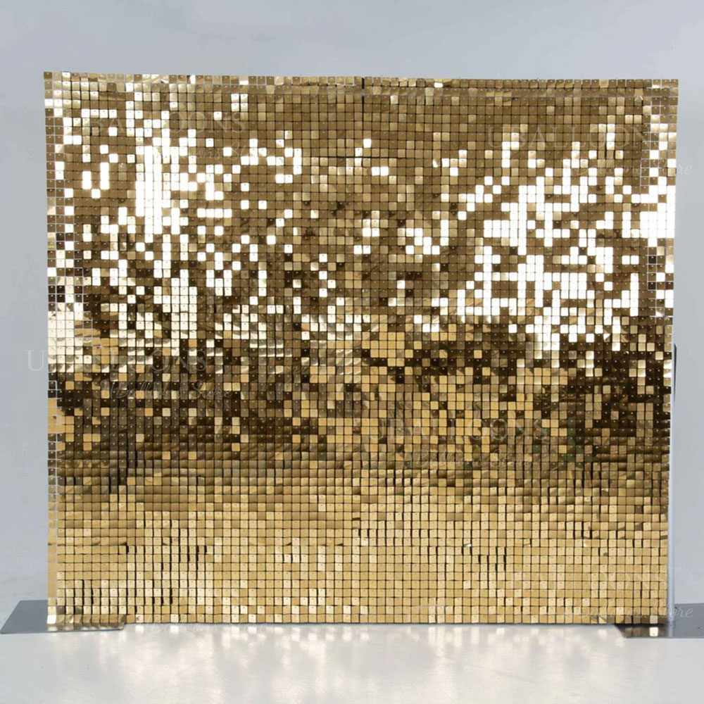 Champagner-Gold-Schimmer-Hinte – Sequin Fabric Panel Bewertung und Preis