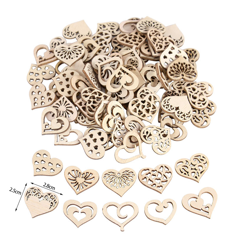 50/100 Stück ausgehöhltes Herz – Embellishments For Scrapbooking Bewertung und Preis