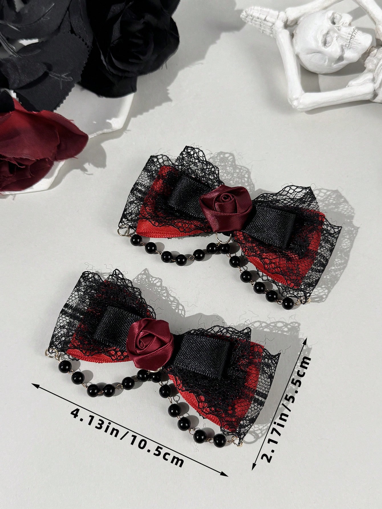 2-teilige Haarspange im gotisc – Lace Ribbon Trim Bewertung und Preis
