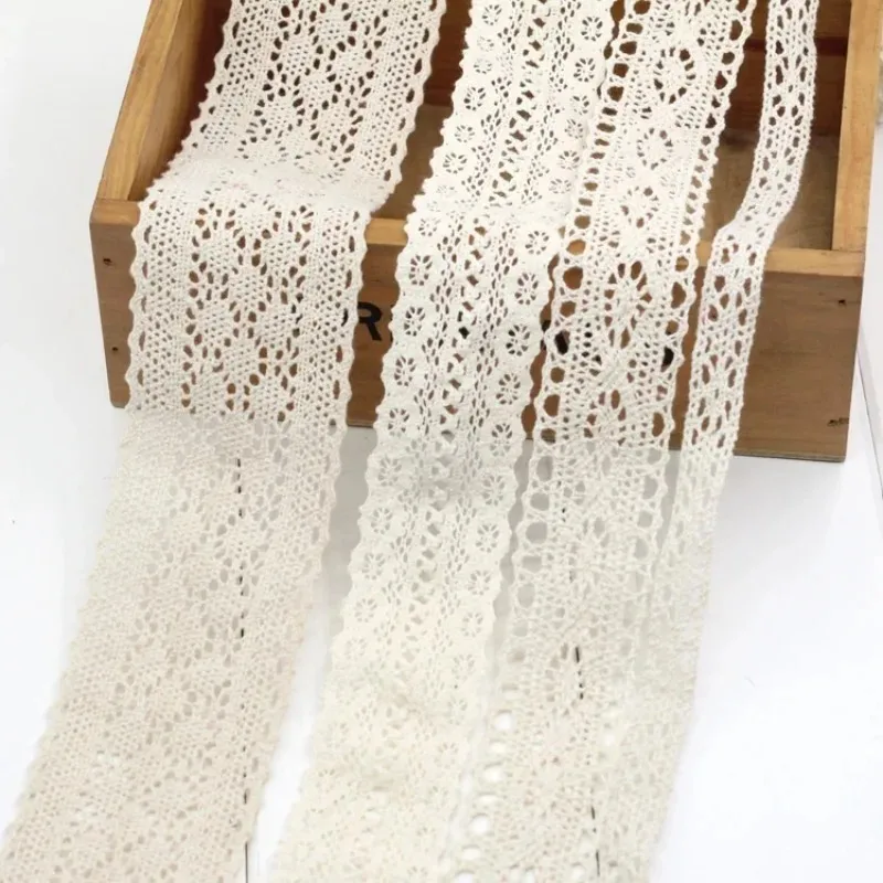 Elfenbeinweißes Baumwoll-Spitz – Lace Ribbon Trim Bewertung und Preis