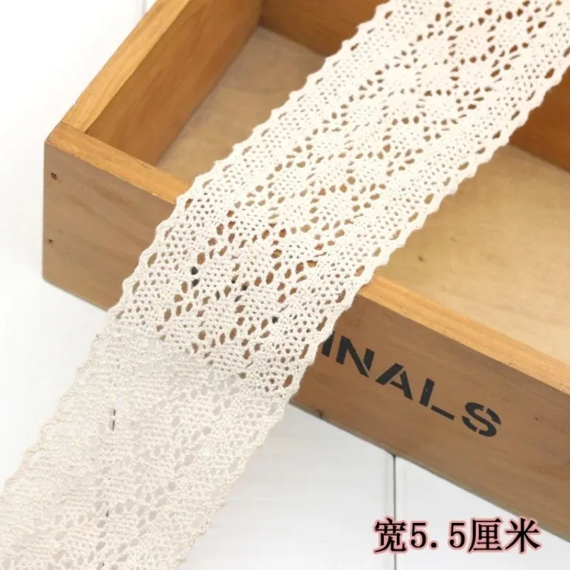 Elfenbeinweißes Baumwoll-Spitz – Lace Ribbon Trim Bewertung und Preis