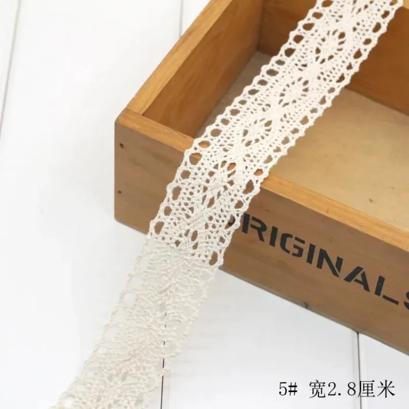 Elfenbeinweißes Baumwoll-Spitz – Lace Ribbon Trim Bewertung und Preis