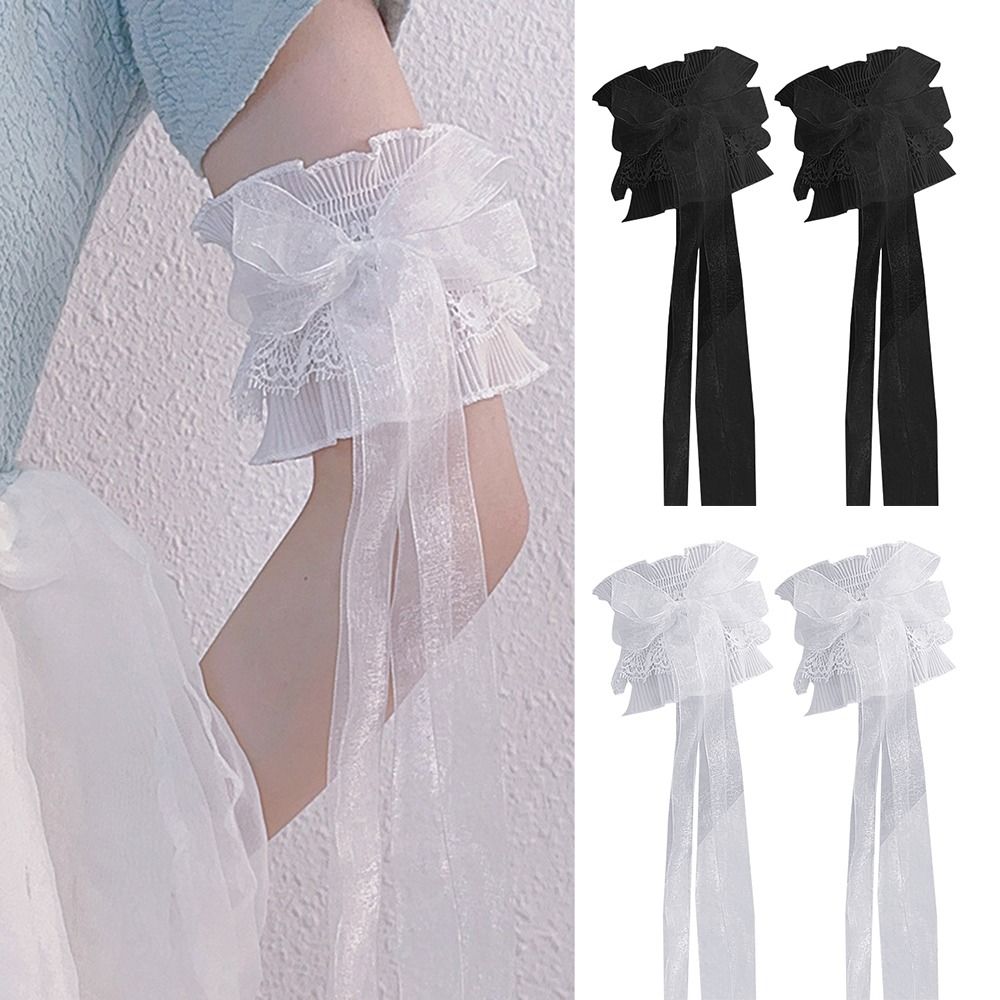 Arm stulpen Bowknot Arm Ärmel  – Lace Ribbon Trim Bewertung und Preis