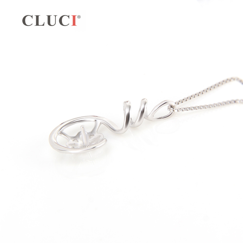 CLUCI 925 Sterling Silber Anhä – Pearl Trim Chain Bewertung und Preis