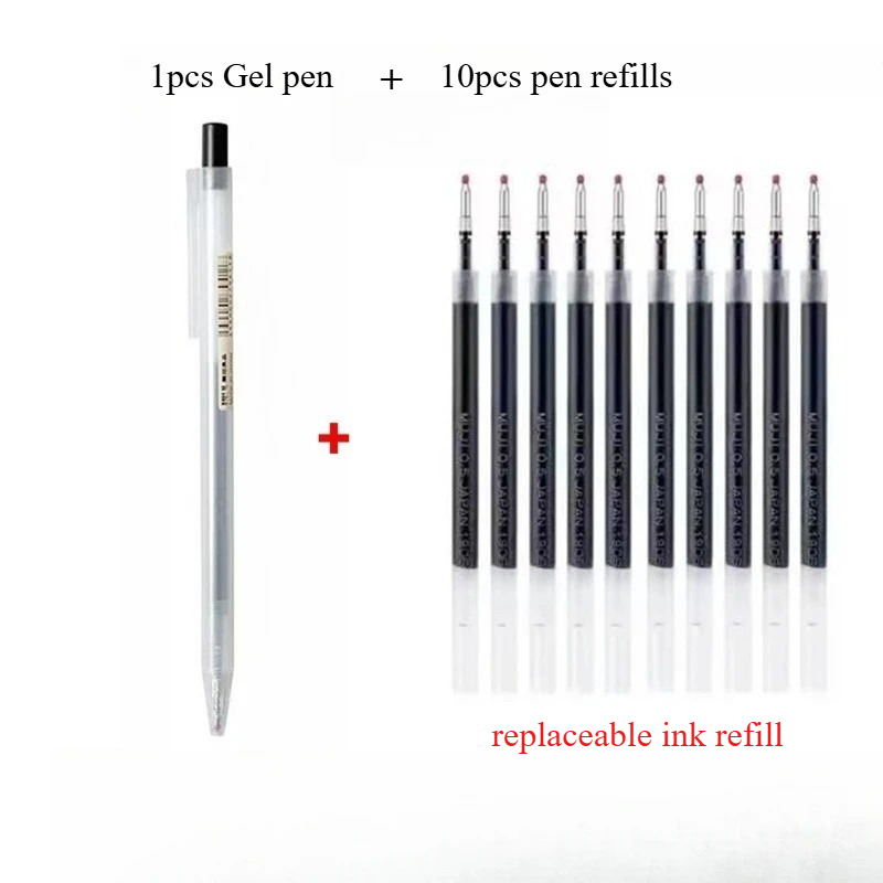 10 Stück Druckstift-Nachfüllun – Muji Stationery Gel Pen Bewertung und Preis